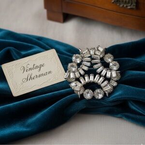 Vintage Sherman Crystal Brooch